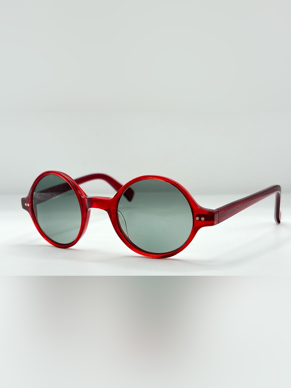 Red Oval Sunglasses Frames Only - Picture 2 of 9